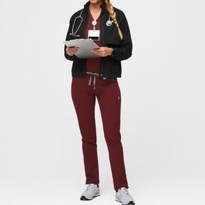 Burgundy figs pants